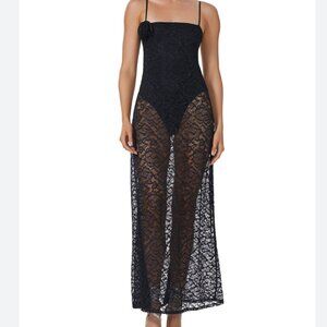 AFRM Shea Lace Bodysuit Slip Dress